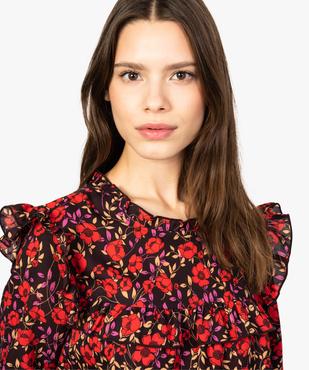Blouse femme à imprimé floral et volants vue2 - GEMO(FEMME PAP) - GEMO