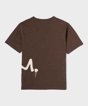 Tee-shirt manches courtes en coton imprimé devant et dos garçon vue3 - GEMO 4G GARCON - GEMO