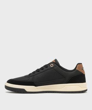 Baskets basses unies à lacets homme - Lee Cooper vue3 - LEE COOPER - GEMO