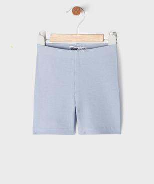 Short cycliste en coton côtelé avec taille élastique bébé fille vue1 - GEMO(BEBE DEBT) - GEMO