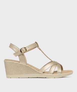 Sandales compensées à brides métallisées femme - Valentina Baldano vue1 - VALENTINA BALDA - GEMO
