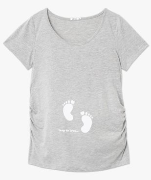 Tee-shirt de grossesse imprimé à manches courtes vue4 - GEMO 4G MATERN - GEMO