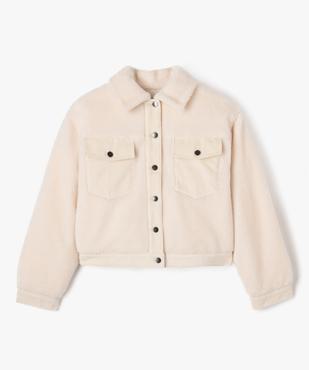 Blouson en sherpa et velours côtelé fille vue7 - GEMO 4G FILLE - GEMO