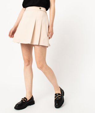 Jupe courte à plis femme vue1 - GEMO(FEMME PAP) - GEMO