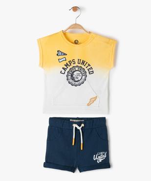 Ensemble bébé garçon 2 pièces : tee-shirt loose + short - Camps United vue1 - CAMPS UNITED - GEMO