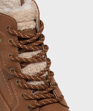 Boots fourrés à lacets et zip intérieur femme - Valentina Baldano vue6 - VALENTINA BALDA - GEMO