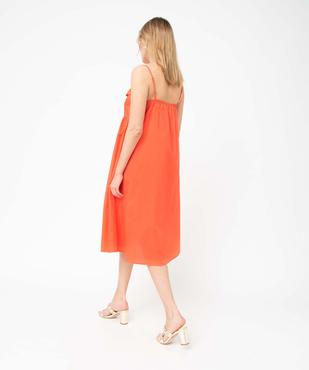 Robe femme à bretelles longueur midi vue3 - GEMO(FEMME PAP) - GEMO