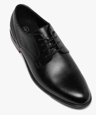 Derbies homme unies dessus en cuir et à lacets ronds vue12 - MARIO BALDANO - GEMO