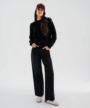 Pull en grosse maille à boutons décoratifs femme vue4 - GEMO(FEMME PAP) - GEMO