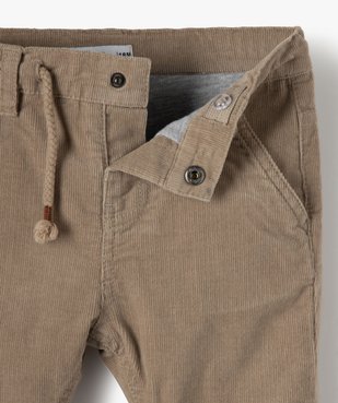Pantalon bébé garçon en velours doublé jersey vue2 - GEMO(BEBE DEBT) - GEMO