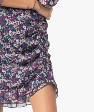 Robe femme en voile à motifs fleuris vue2 - GEMO(FEMME PAP) - GEMO