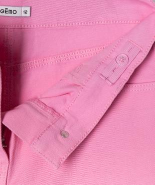 Short en denim avec revers cousus fille vue2 - GEMO (JUNIOR) - GEMO