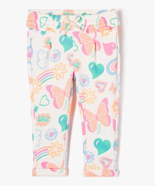 Pantalon de jogging avec pinces bébé fille vue1 - GEMO 4G BEBE - GEMO