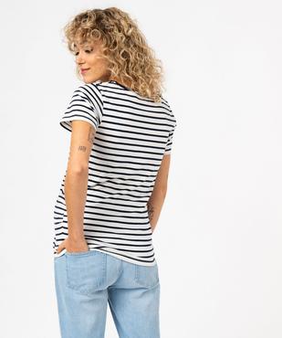 Tee-shirt de grossesse imprimé à manches courtes vue3 - GEMO 4G MATERN - GEMO
