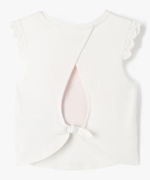 Débardeur fille avec motif pailleté et dos ouvert vue3 - GEMO 4G FILLE - GEMO