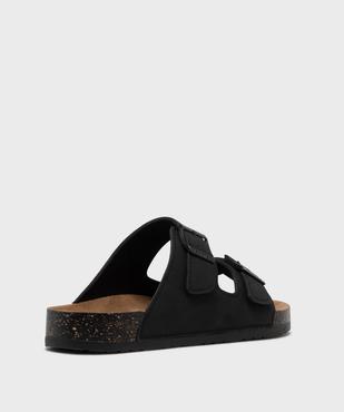 Sandales mules en suédine à larges brides homme - Isotoner vue4 - ISOTONER - GEMO