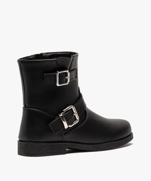 Boots fille unies zippées avec brides à boucle décoratives vue4 - GEMO (ENFANT) - GEMO