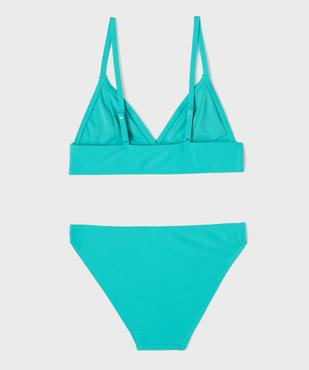 Maillot de bain 2 pièces en maille côtelée unie fille vue3 - GEMO (JUNIOR) - GEMO