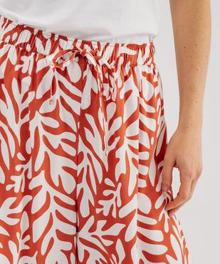 Pantalon de pyjama fluide imprimé femme vue2 - GEMO 4G FEMME - GEMO