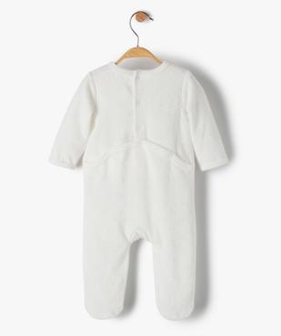 Pyjama dors-bien bébé fille en velours avec motif biche vue3 - GEMO(BB COUCHE) - GEMO