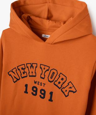 Sweat à capuche avec inscription garçon vue2 - GEMO (JUNIOR) - GEMO