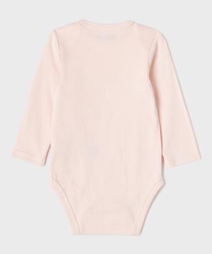 Bodies manches longues avec messages bébé fille (lot de 3) vue6 - GEMO 4G BEBE - GEMO