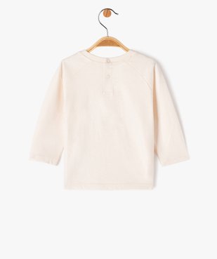 Tee-shirt manches longues à motif velours bébé garçon vue4 - GEMO(BEBE DEBT) - GEMO