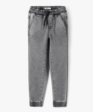 Pantalon jogger en toile denim garçon vue2 - GEMO (ENFANT) - GEMO