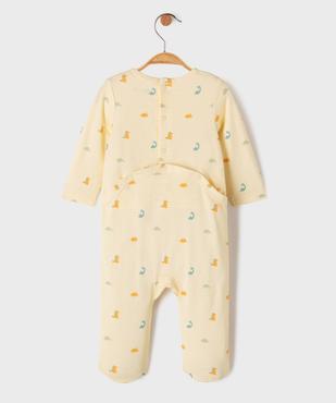 Pyjama dors-bien à pont-dos en jersey de coton imprimé bébé vue3 - GEMO 4G BEBE - GEMO