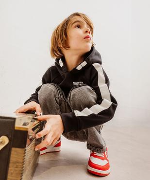 Sweat à capuche avec motif XXL dans le dos garçon vue1 - GEMO (ENFANT) - GEMO