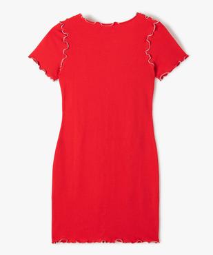Robe fille à manches courtes avec fronces scintillantes vue3 - GEMO (JUNIOR) - GEMO