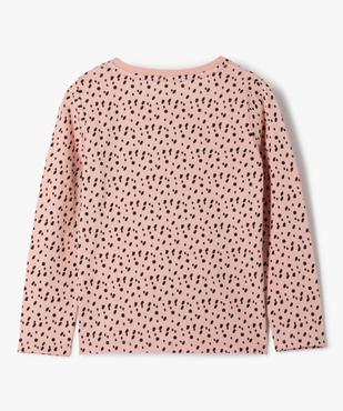 Tee-shirt fille à pois et motif en relief vue3 - GEMO (ENFANT) - GEMO