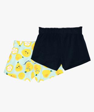 Short bébé fille en jersey de coton (lot de 2) vue3 - GEMO(BEBE DEBT) - GEMO