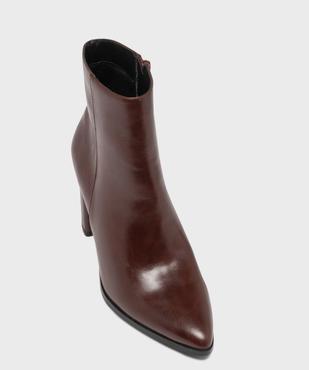 Boots à talon haut et bout pointu unies femme vue5 - FOLLOW ME - GEMO