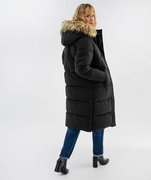 Doudoune longue avec capuche amovible femme vue3 - GEMO 4G FEMME - GEMO