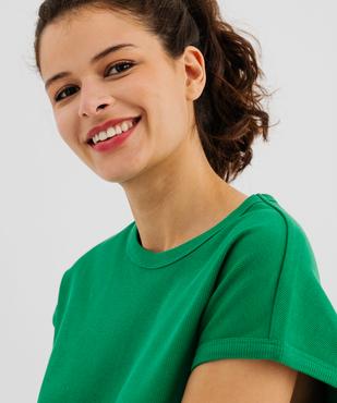 Tee-shirt sans manches en maille côtelée coupe oversize femme vue2 - GEMO 4G FEMME - GEMO