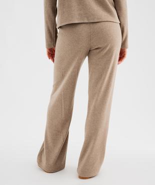 Pantalon en maille à taille élastiquée coupe large femme  vue5 - GEMO(FEMME PAP) - GEMO