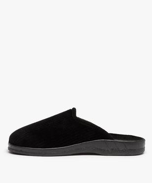 Chaussons homme mules en velours côtelé uni vue3 - GEMO(HOMWR HOM) - GEMO