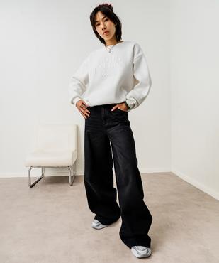Jean wide leg en denim 100% coton fille vue6 - GEMO 4G FILLE - GEMO