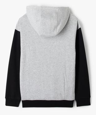 Sweat garçon en molleton avec col zippé et capuche vue4 - GEMO (JUNIOR) - GEMO