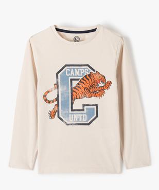 Tee-shirt garçon à manches longues imprimé patiné - Camps United vue1 - CAMPS UNITED - GEMO