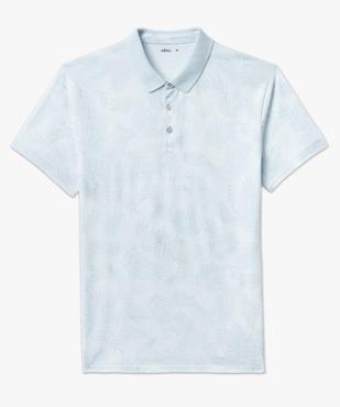 Polo manches courtes à fines rayures et motif feuillage homme  vue4 - GEMO (HOMME) - GEMO
