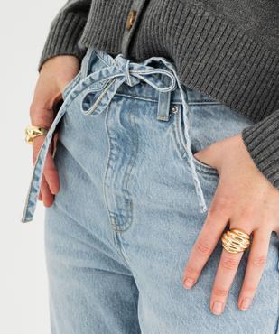 Jean Straight full length taille haute femme vue2 - GEMO(FEMME PAP) - GEMO