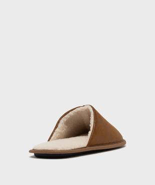 Chaussons mules doublés sherpa homme vue10 - GEMO 4G HOMME - GEMO