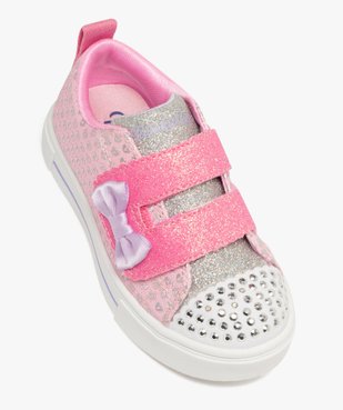 Baskets fille pailletées à scratch avec clous lumineux – Skechers Twinkle vue5 - SKECHERS - GEMO