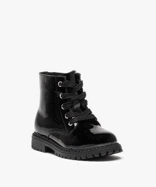 Boots fille vernies fantaisie à doublure chaude vue2 - GEMO (ENFANT) - GEMO
