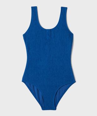 Maillot de bain 1 pièce texturé fille vue1 - GEMO (JUNIOR) - GEMO
