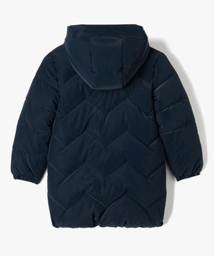 Manteau fille matelassé doublé peluche à capuche vue4 - GEMO 4G FILLE - GEMO