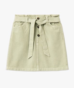 Jupe en toile denim avec ceinture femme vue4 - GEMO 4G FEMME - GEMO