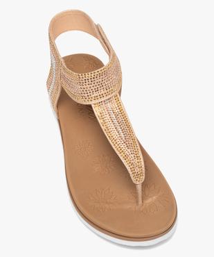 Sandales femme à entre-doigts et à strass - Skechers vue5 - SKECHERS - GEMO